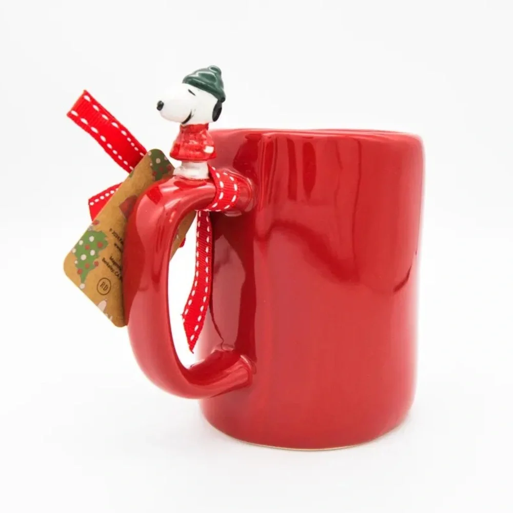 NWT Rae Dunn X Peanuts “Merry & Bright” Snoopy Tea/ Coffee Mug - Picture 4 of 8